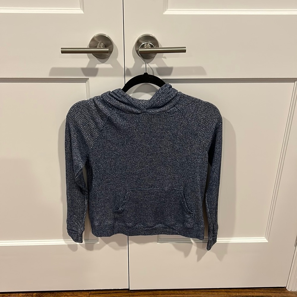 Athleta Girl Soft-spun Hoodie crossover back, Color: Blue